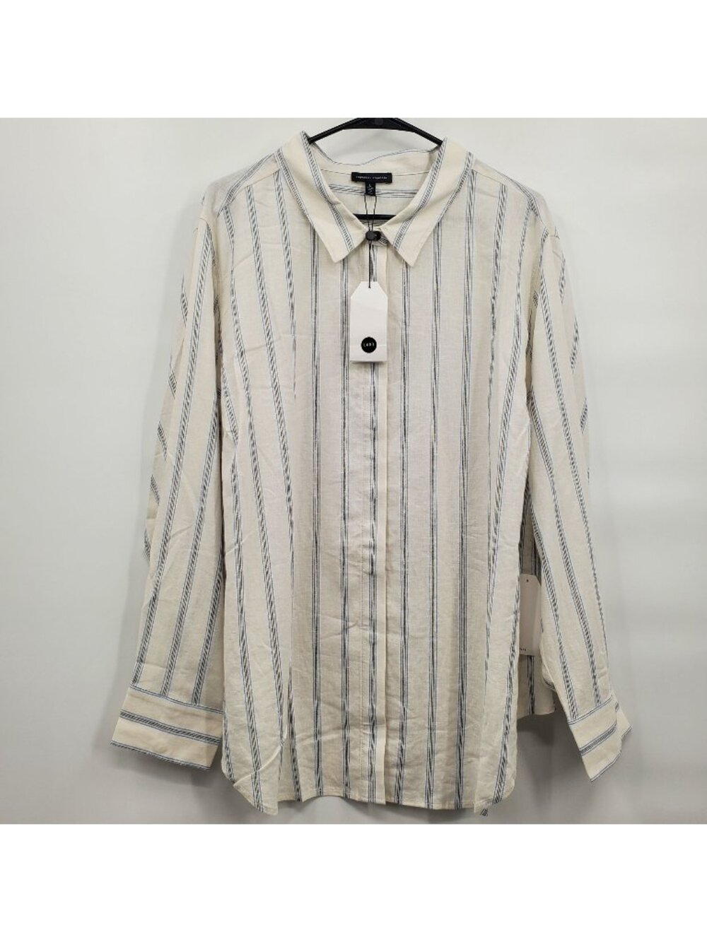 Universal Standard Elbe Stretch Linen Blend Shirt Women Size Large NWT Mayfair